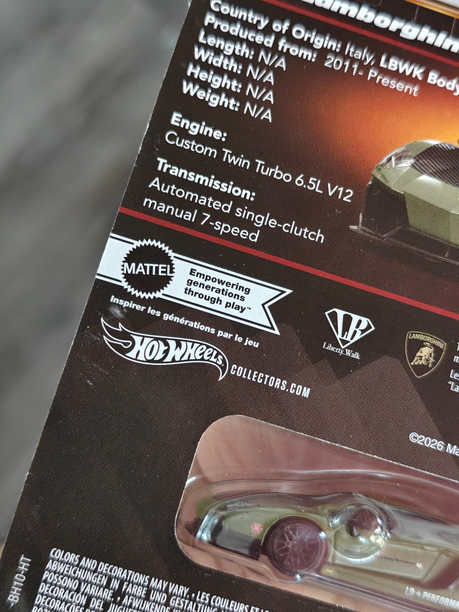Elite64 Hot Wheels LBWK Lamborghini Aventador LP 700 - 4 - Green (Imported) - Kinder Logs