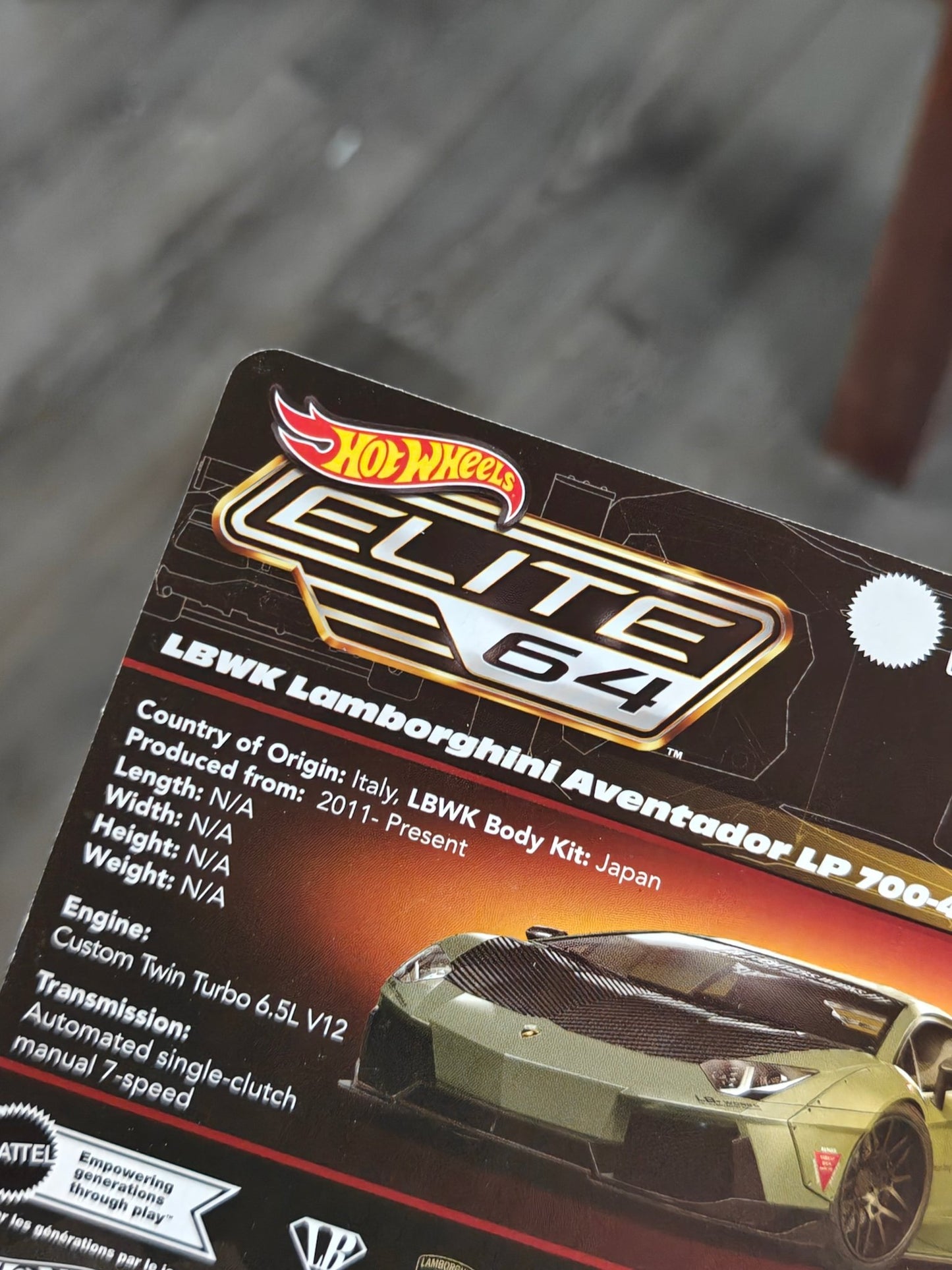 Elite64 Hot Wheels LBWK Lamborghini Aventador LP 700 - 4 - Green (Imported) - Kinder Logs