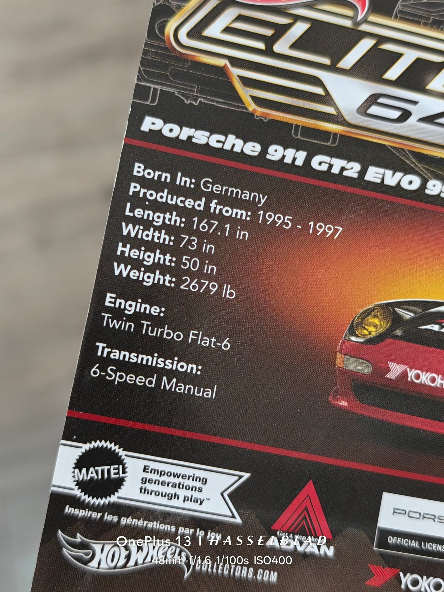 Elite64 Hot Wheels Porsche 911 GT2 EVO 993 (Imported) - Kinder Logs