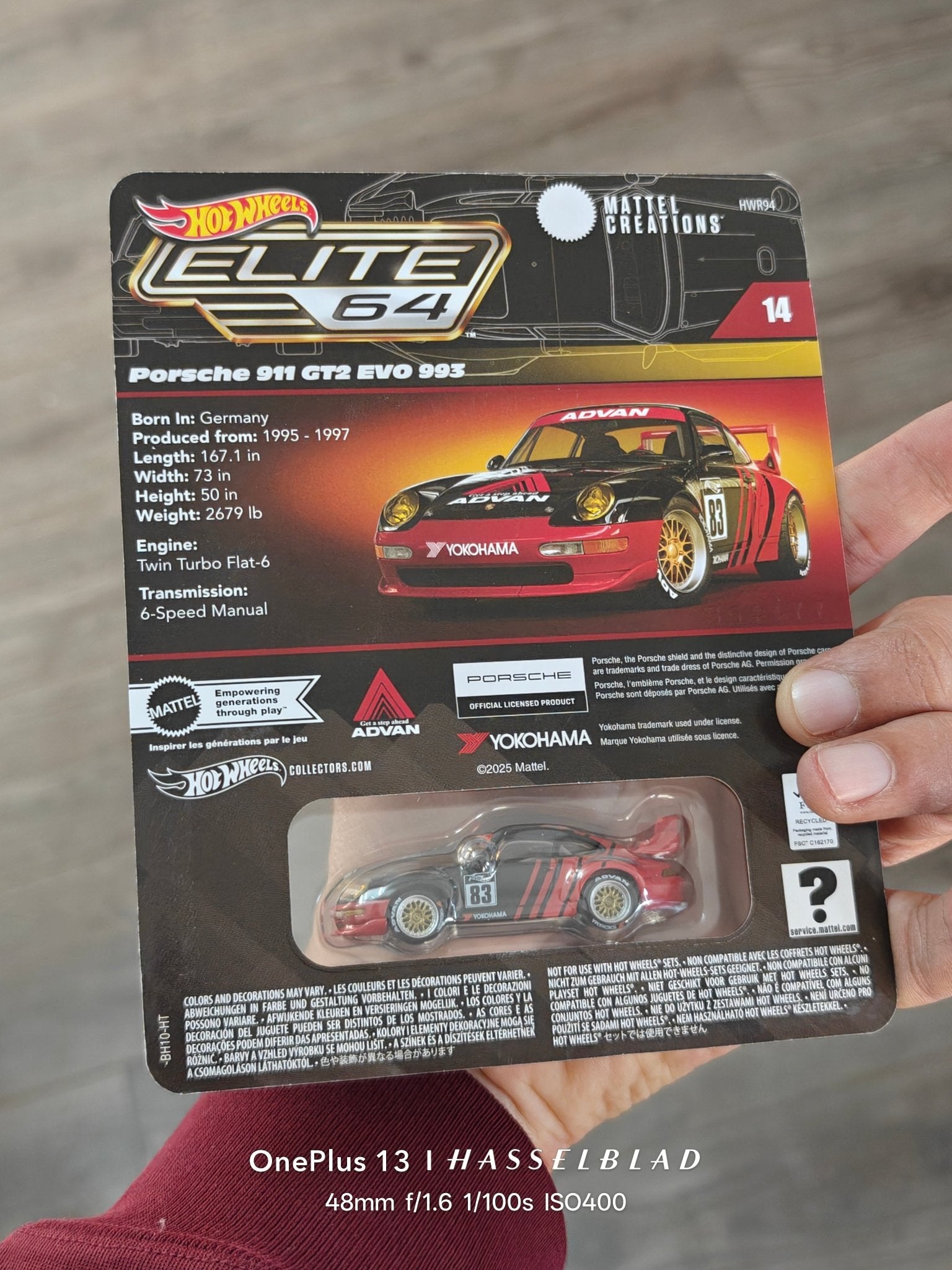 Elite64 Hot Wheels Porsche 911 GT2 EVO 993 (Imported) - Kinder Logs
