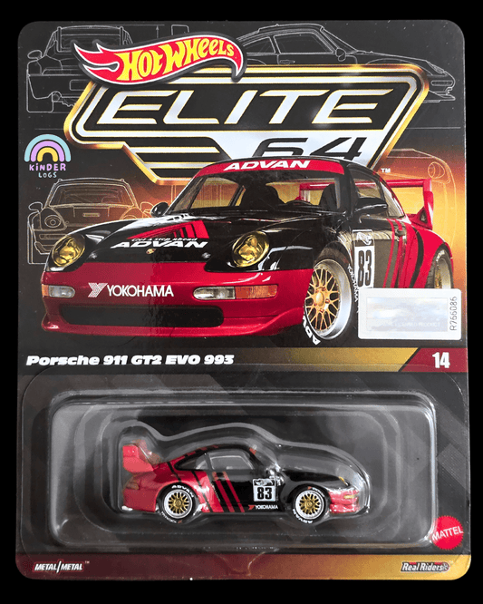 Elite64 Hot Wheels Porsche 911 GT2 EVO 993 (Imported) - Kinder Logs