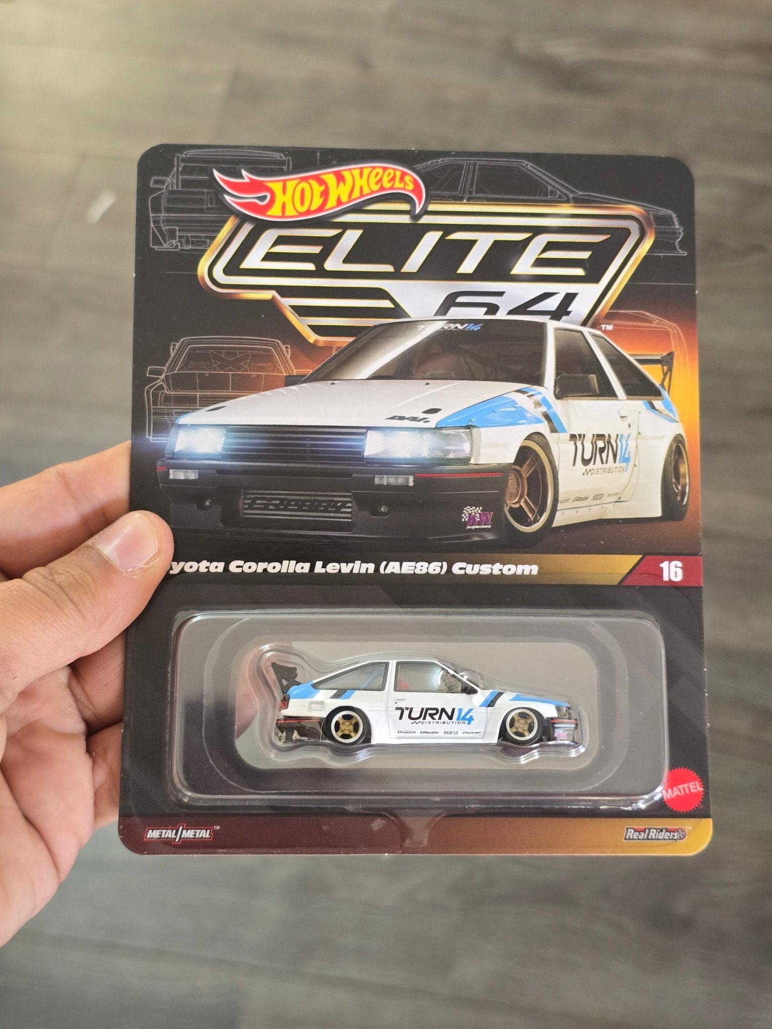 Elite64 Hot Wheels Toyota Corolla Levin AE86 Custom (Imported) - Kinder Logs
