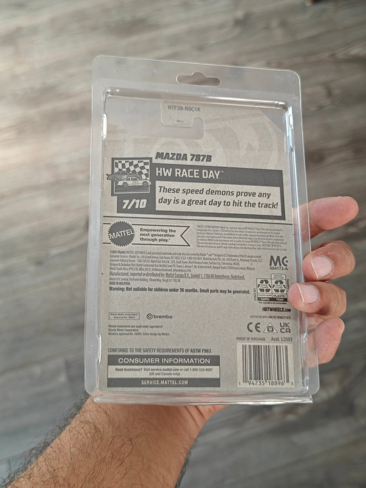 Factory-Sealed Hot Wheels Mazda 787B Super Treasure Hunt (STH) - Kinder Logs