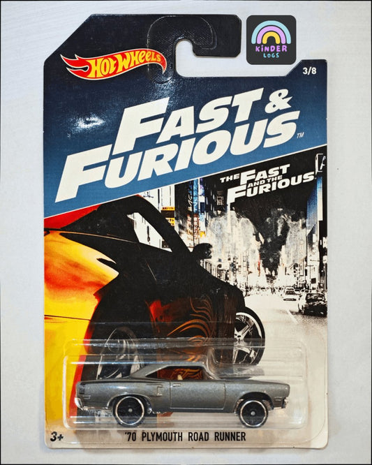 Fast And Furious Hot Wheels 1970 Plymouth Road Runner - Kinder Logs