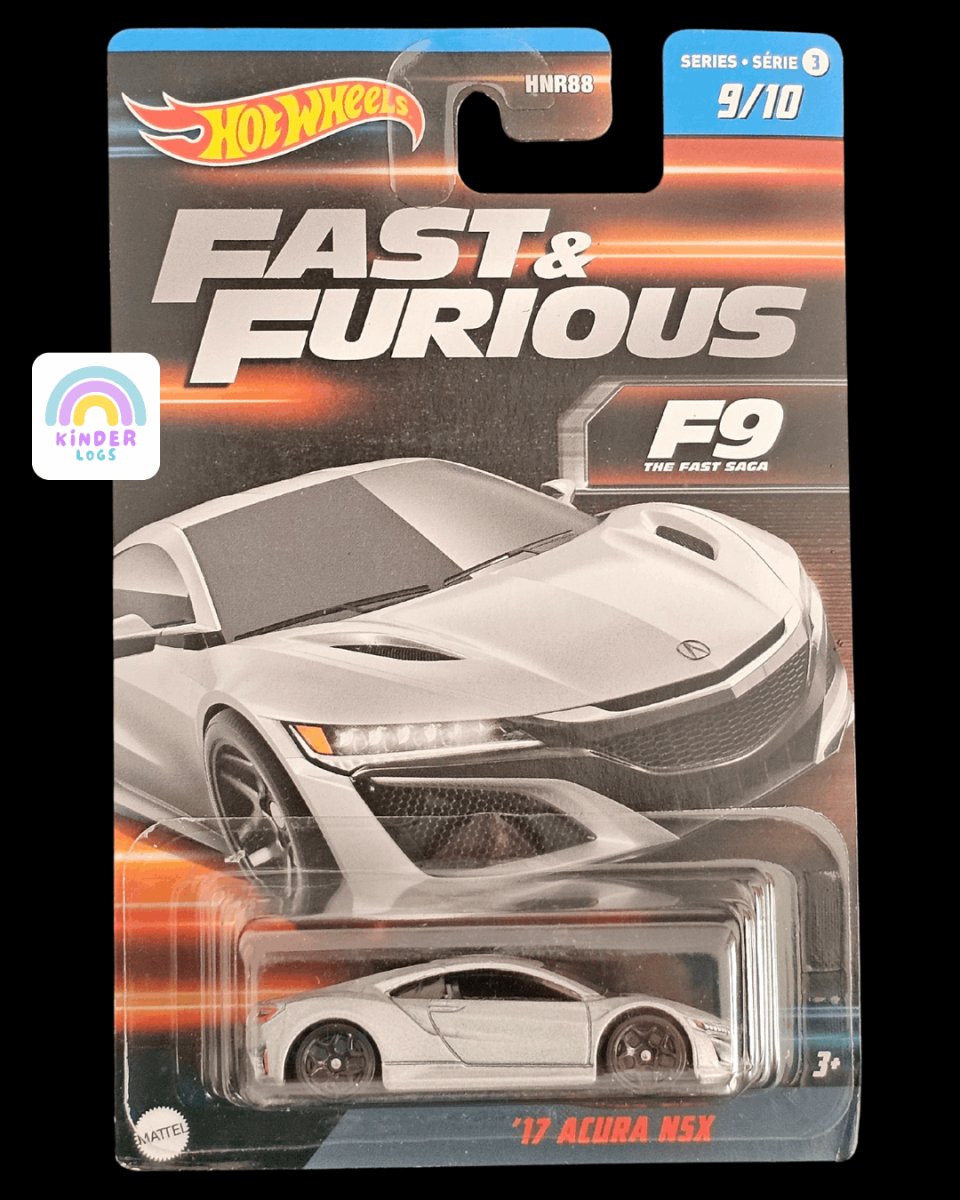 Fast And Furious Hot Wheels 2017 Acura NSX - F9 - Kinder Logs