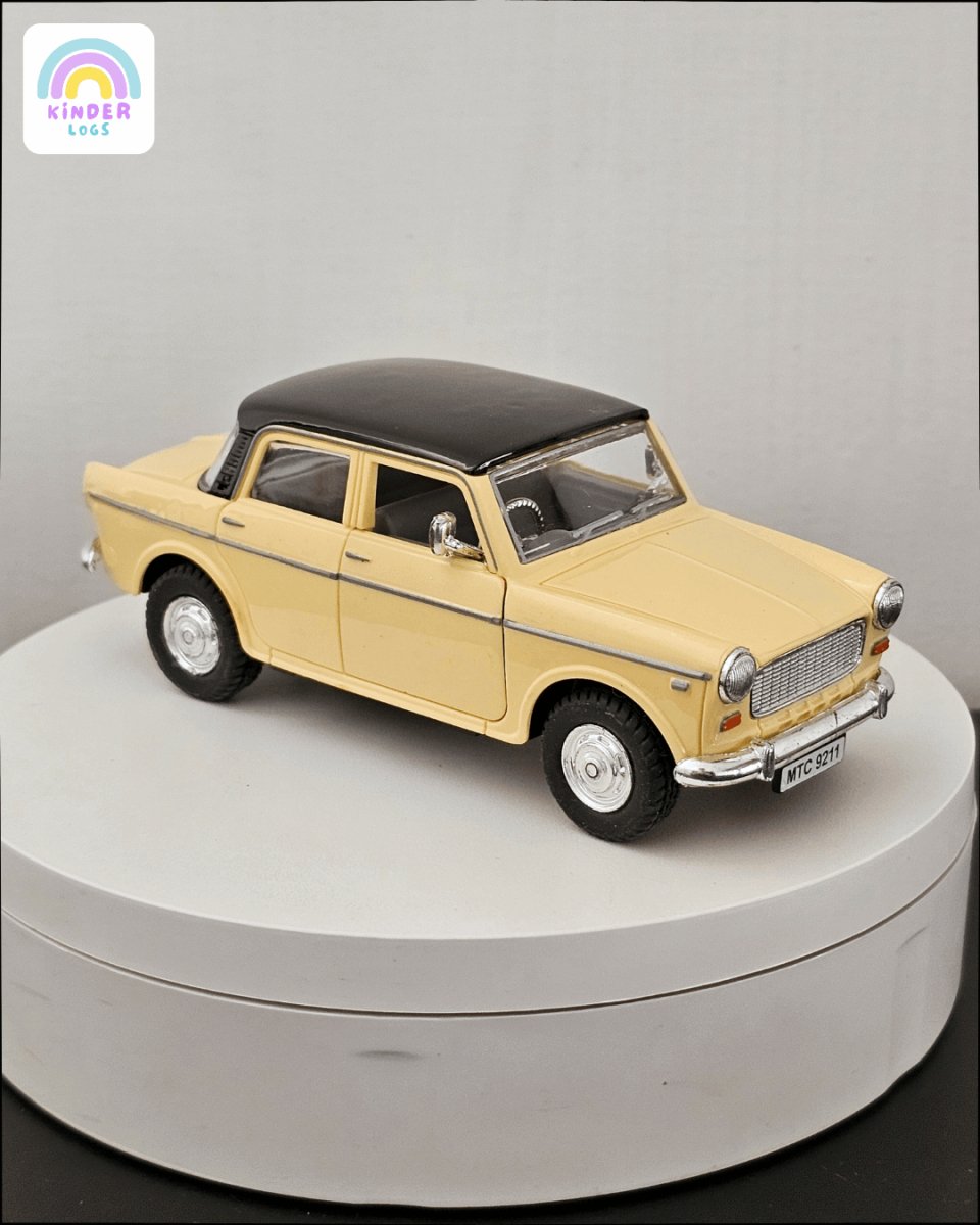 Fiat Premier Padmini Classic Car With Openable Doors (Cream) - Kinder Logs