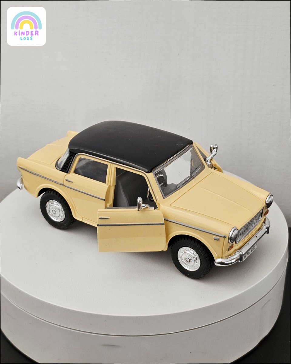 Fiat Premier Padmini Classic Car With Openable Doors (Cream) - Kinder Logs