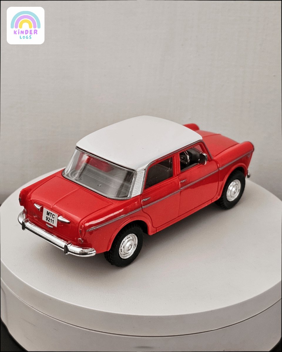 Fiat Premier Padmini Classic Car With Openable Doors (Red) - Kinder Logs