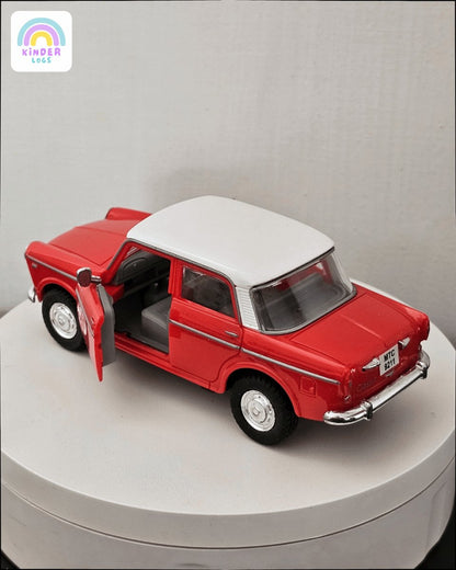 Fiat Premier Padmini Classic Car With Openable Doors (Red) - Kinder Logs