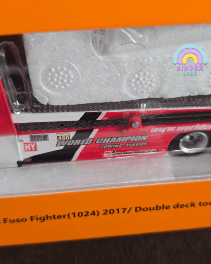 GCD Mitsubishi Fuso Fighter 1024 (2017) Double Deck Tow Truck - Kinder Logs