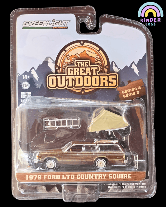 Greenlight 1979 Ford LTD Country Squire - The Great Outdoors (Damaged Blister) - Kinder Logs