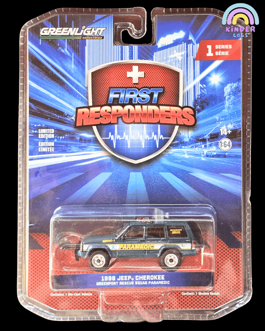 Greenlight 1998 Jeep Cherokee - Greenport Rescue Squad Paranedic (Sealed Pack) - Kinder Logs
