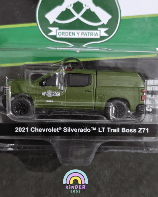 Greenlight 2021 Chevrolet Silverado LT Trail Boss Z71 (Exclusive) - Kinder Logs