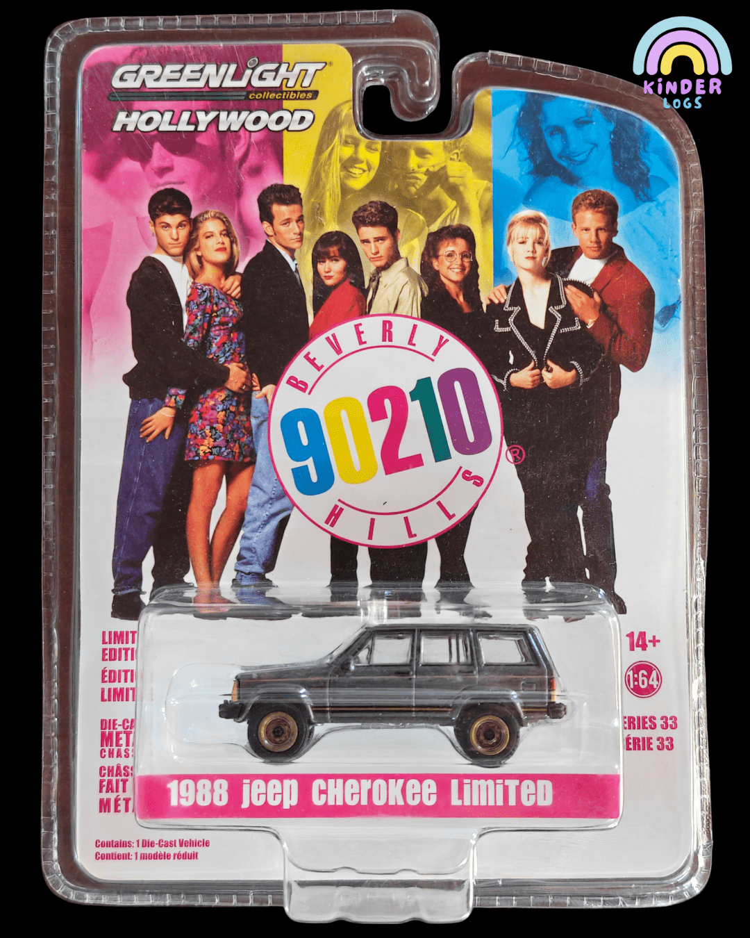 Greenlight Hollywood 1988 Jeep Cherokee Limited - Beverly Hills 90210 - Kinder Logs