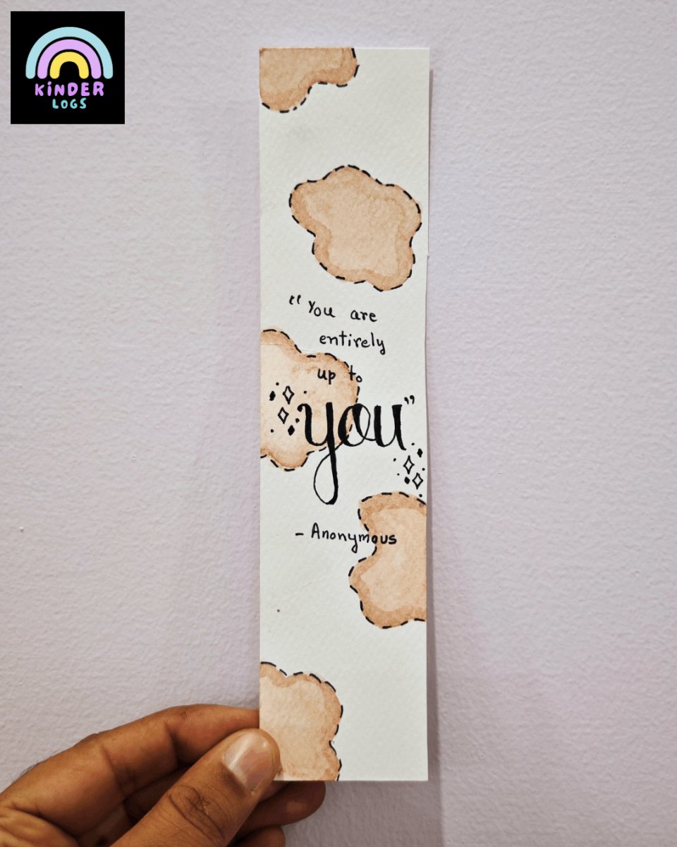 Hand - Painted Bookmark | Dreamy Brown - Kinder Logs