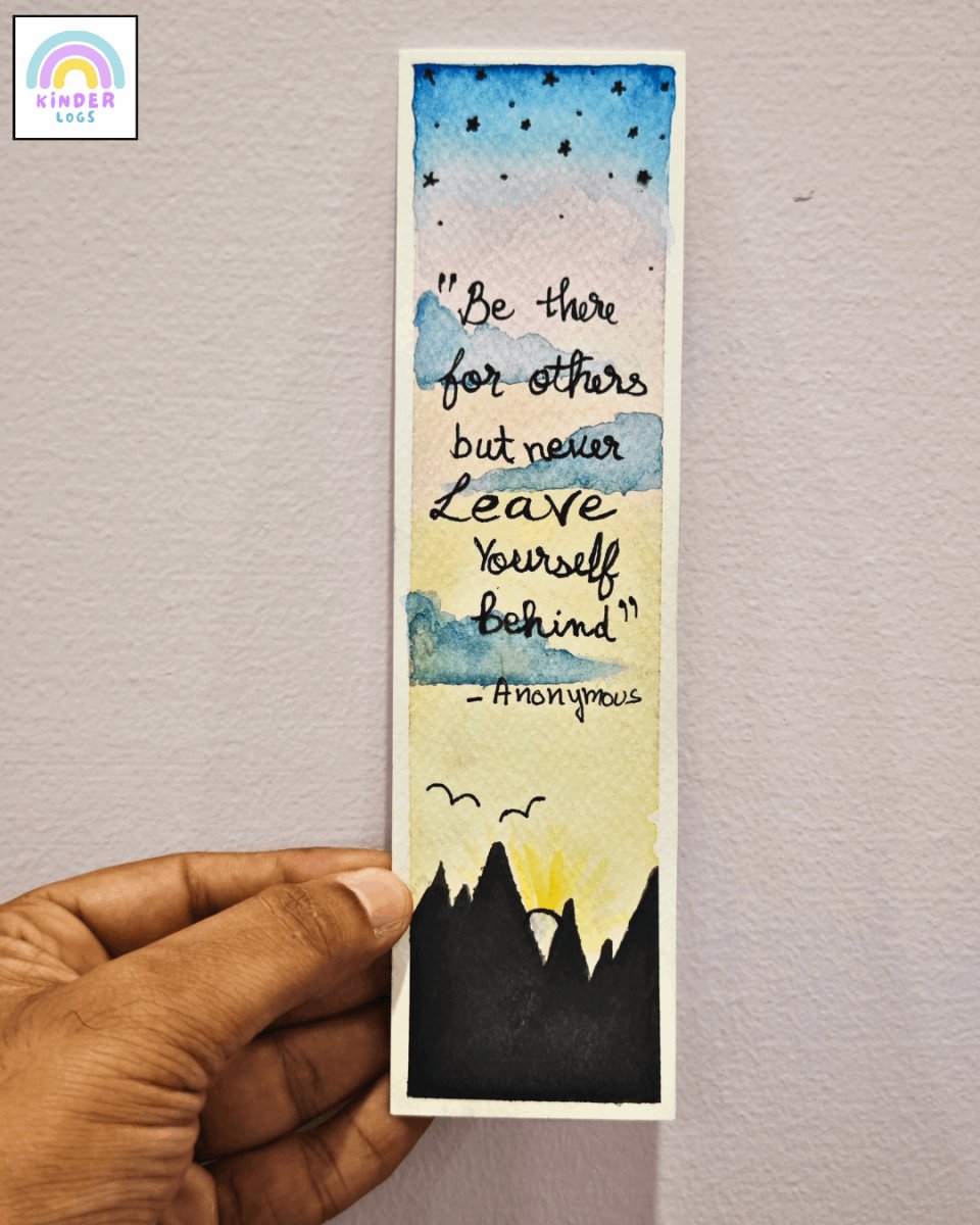 Hand - Painted Bookmark | Inspirational Quote - Kinder Logs