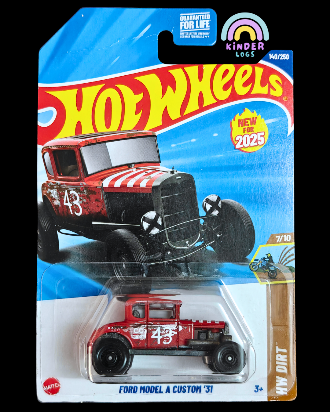 Hot Wheels 1931 Ford Model A Custom - Red (Imported) - Kinder Logs