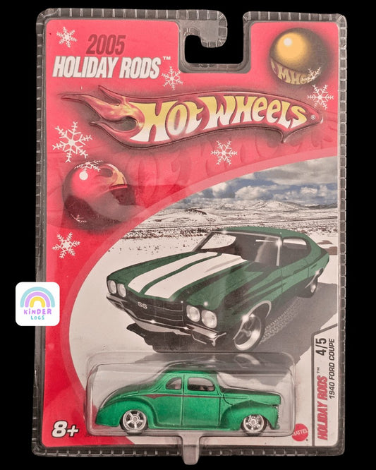 Hot Wheels 1940 Ford Coupe - Holiday Rods Editon - Kinder Logs