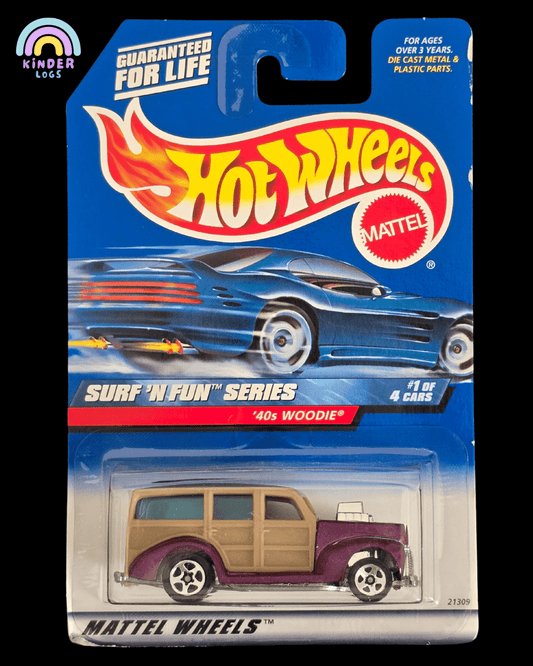Hot Wheels 1940s Woodie - Surf 'N Fun Series - Kinder Logs