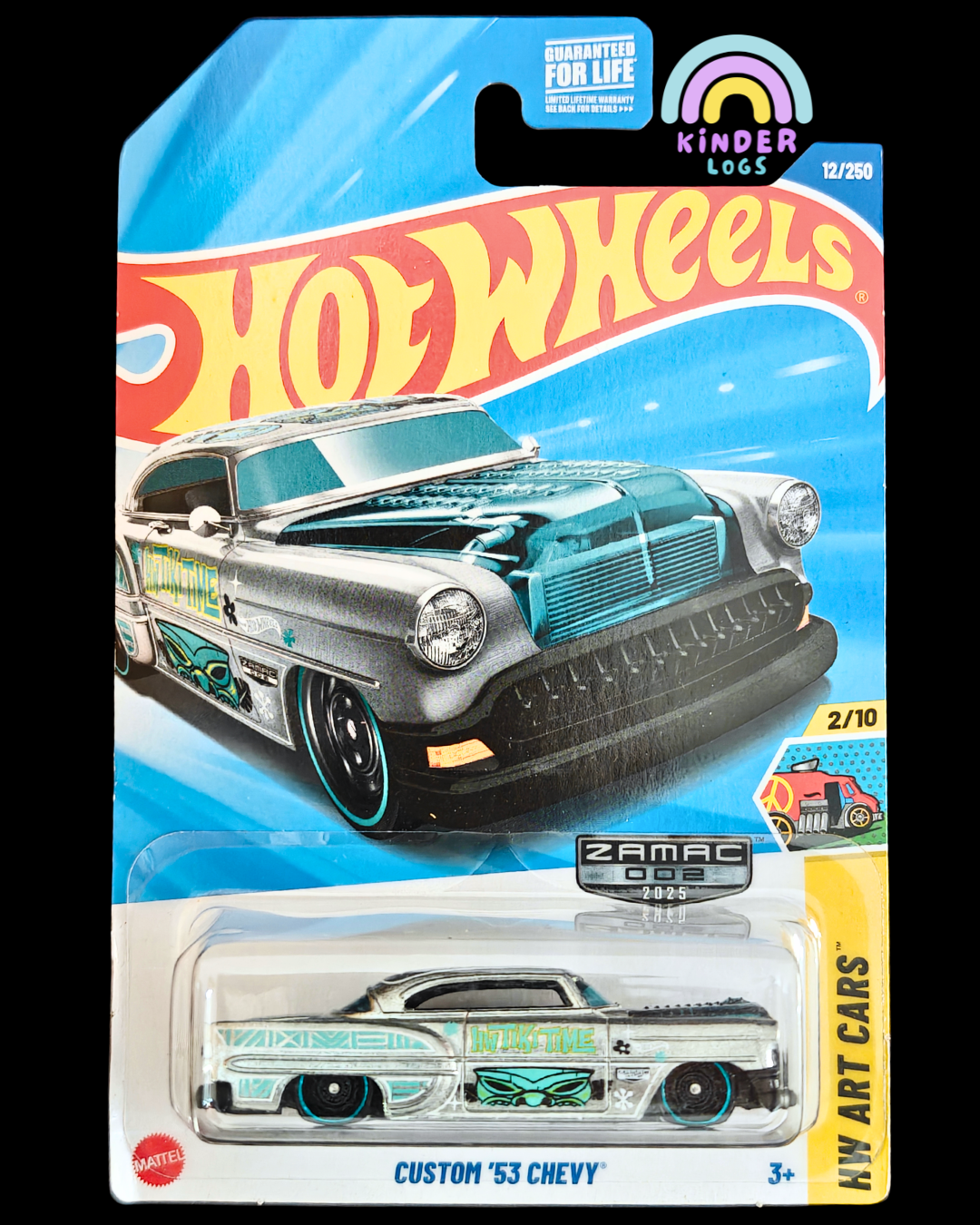 Hot Wheels 1953 Custom Chevy ZAMAC Edition (Imported) - Kinder Logs
