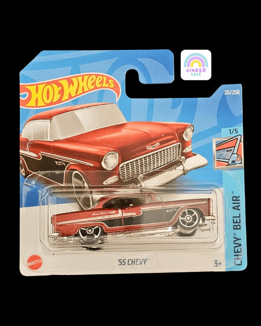 Hot Wheels 1955 Chevrolet Bel Air - Short Card - Kinder Logs