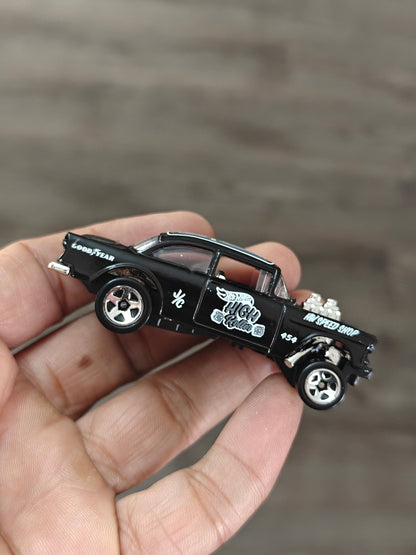 Hot Wheels 1955 Chevy Bel Air Gasser - Black (Uncarded - New) - Kinder Logs