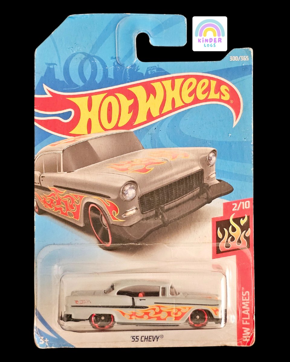 Hot Wheels 1955 Chevy - Matte Grey Limited Edition - Kinder Logs