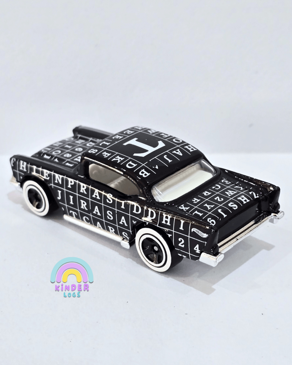 Hot Wheels 1957 Chevy Art Car - Black (Uncarded) - Kinder Logs