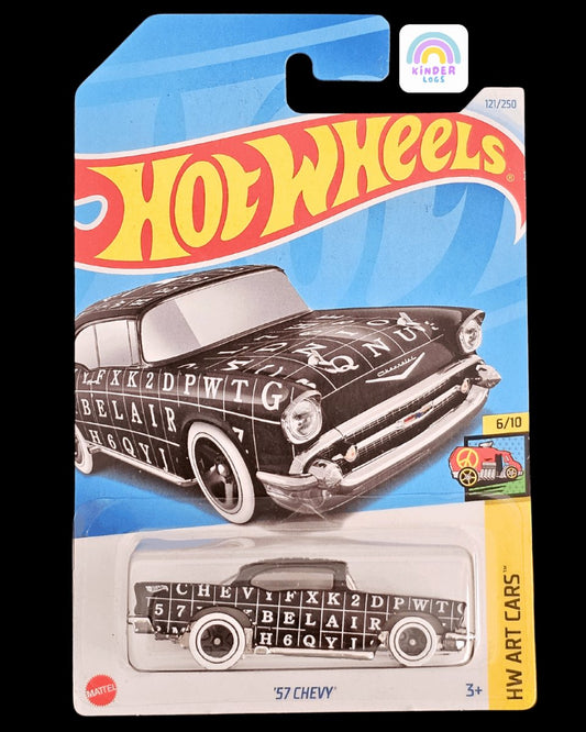 Hot Wheels 1957 Chevy - HW Art Cars - Kinder Logs