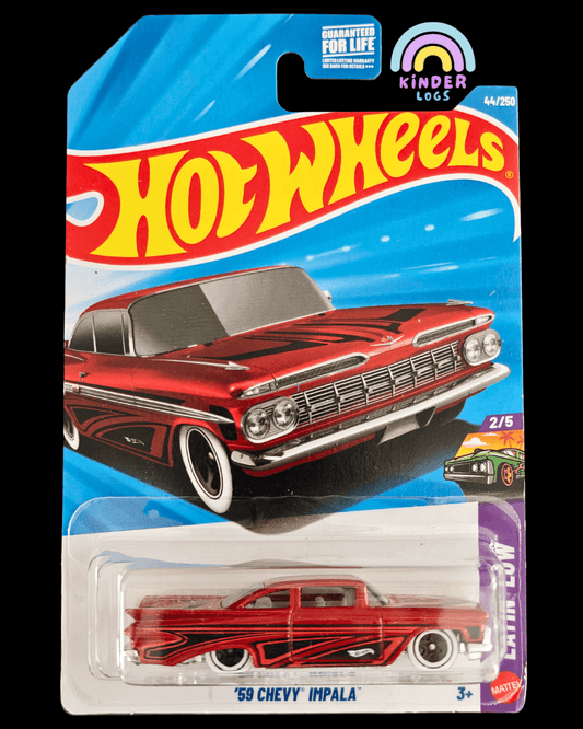 Hot Wheels 1959 Chevy Impala - Red (Imported) - Kinder Logs