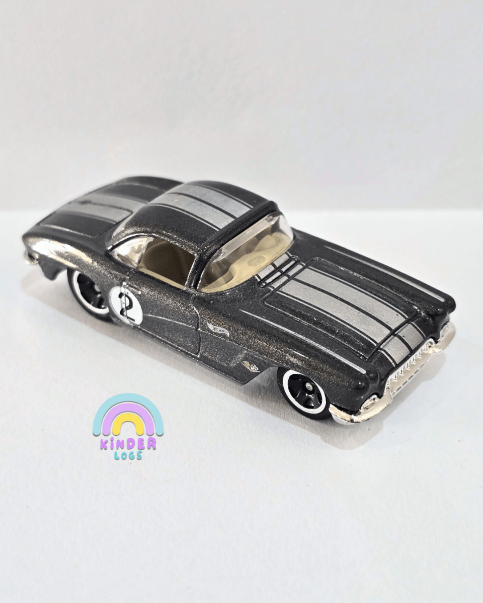 Hot Wheels 1962 Chevrolet Corvette - Grey (Uncarded) - Kinder Logs