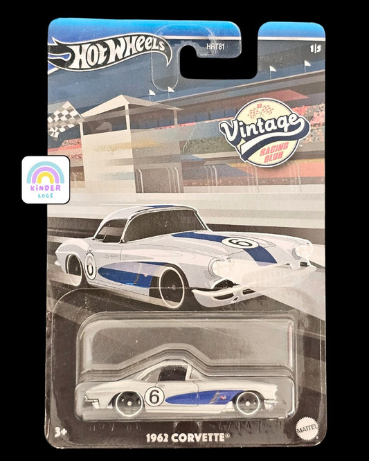 Hot Wheels 1962 Chevrolet Corvette - Vintage Racing Club - Kinder Logs