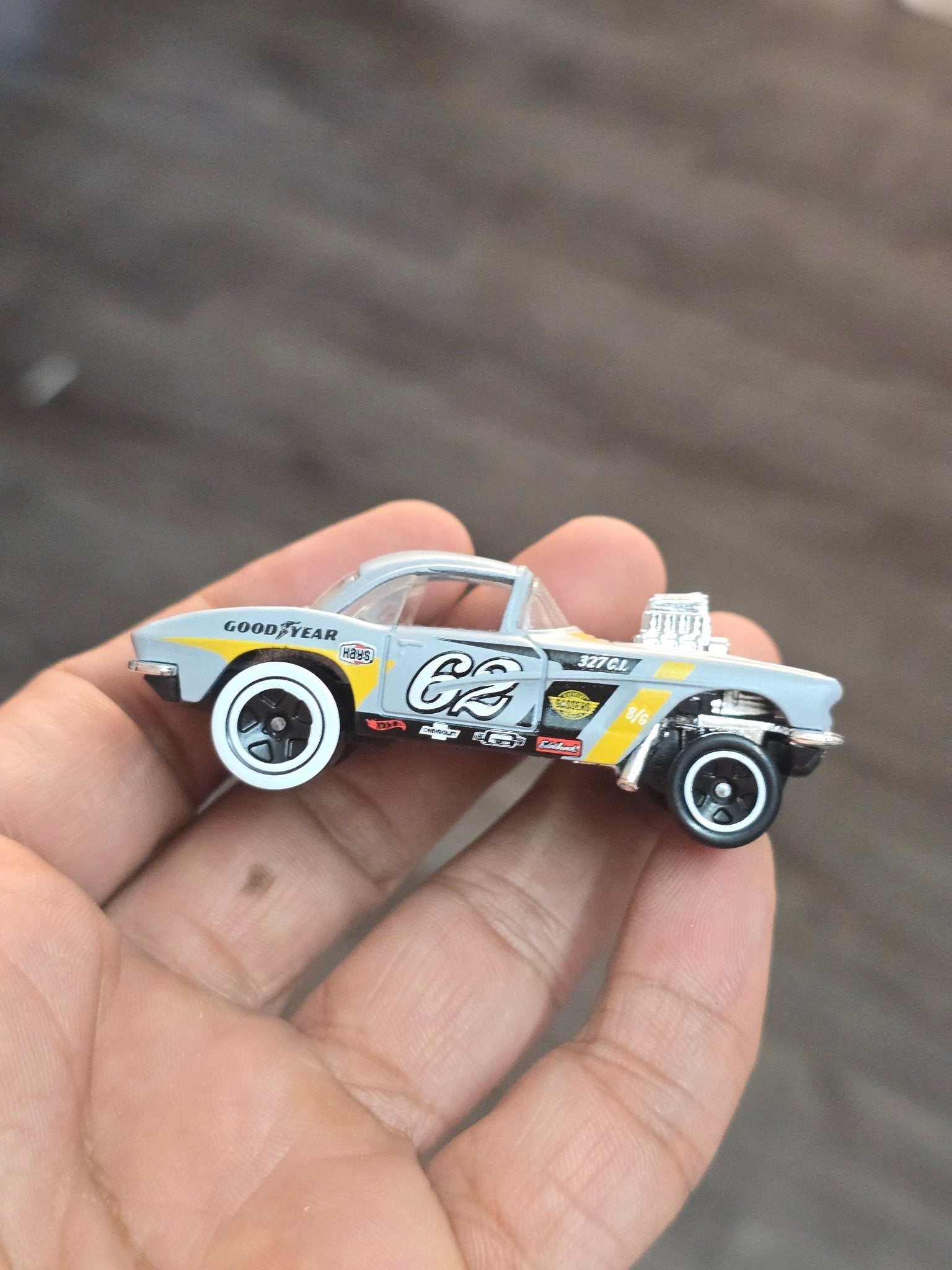 Hot Wheels 1962 Corvette Gasser - Grey (Uncarded - New) - Kinder Logs