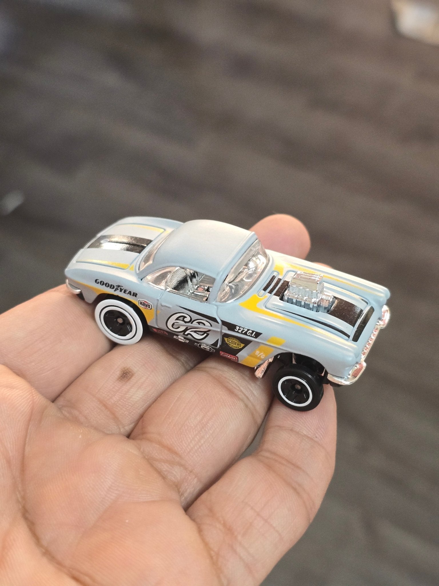 Hot Wheels 1962 Corvette Gasser - Grey (Uncarded - New) - Kinder Logs