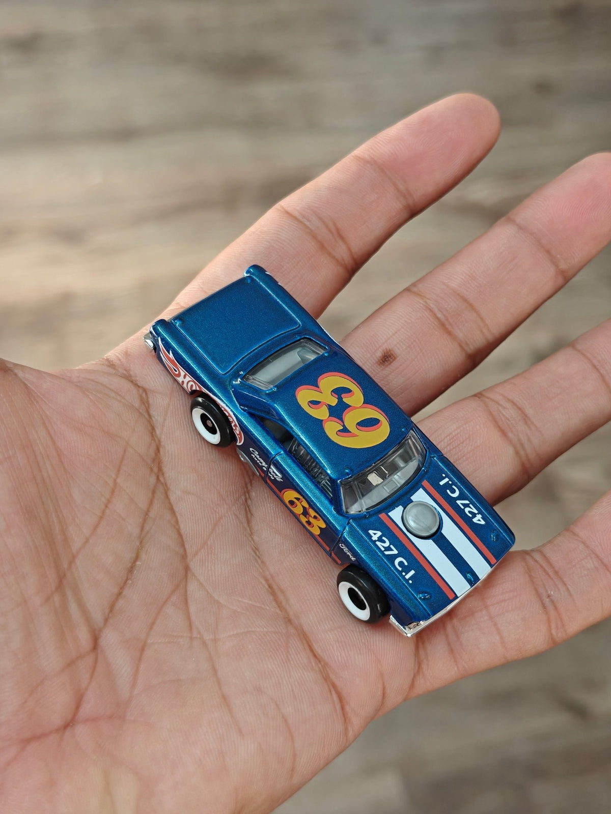 Hot Wheels 1963 Ford Galaxie - Blue (Uncarded - New) - Kinder Logs