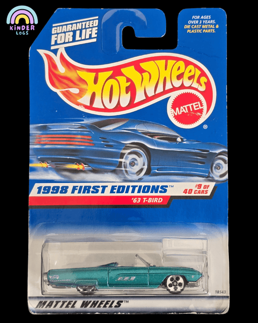 Hot Wheels 1963 Ford Thunderbird - 1998 First Editions - Kinder Logs