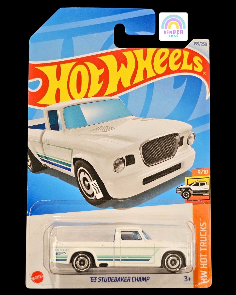 Hot Wheels 1963 Studebaker Champ (White Color) - Kinder Logs