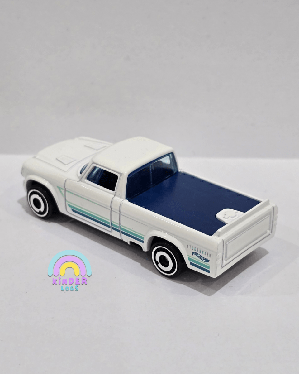 Hot Wheels 1963 Studebaker Champ - White (Uncarded) - Kinder Logs