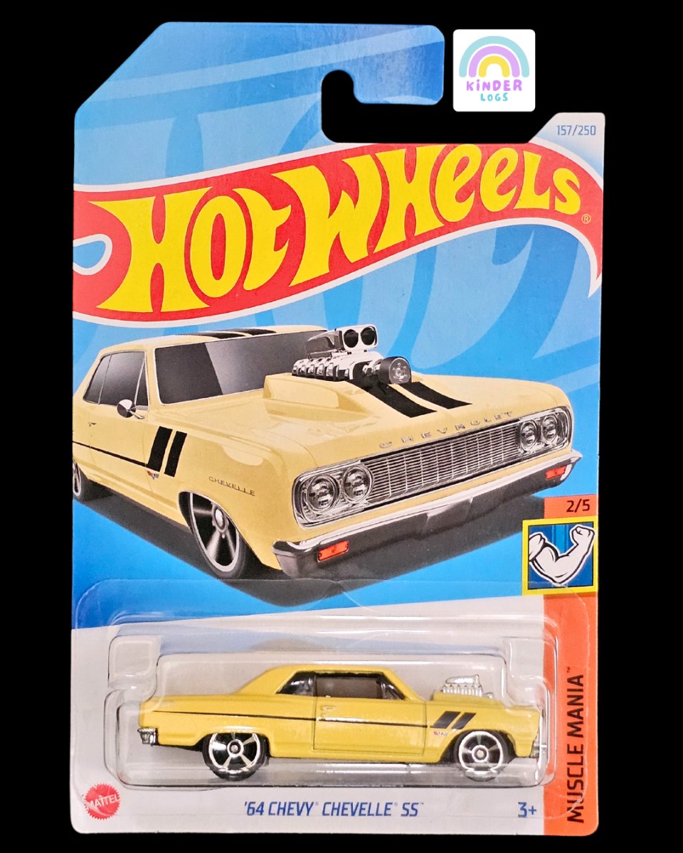 Hot Wheels 1964 Chevy Chevelle SS - Yellow Color (N Case) - Kinder Logs