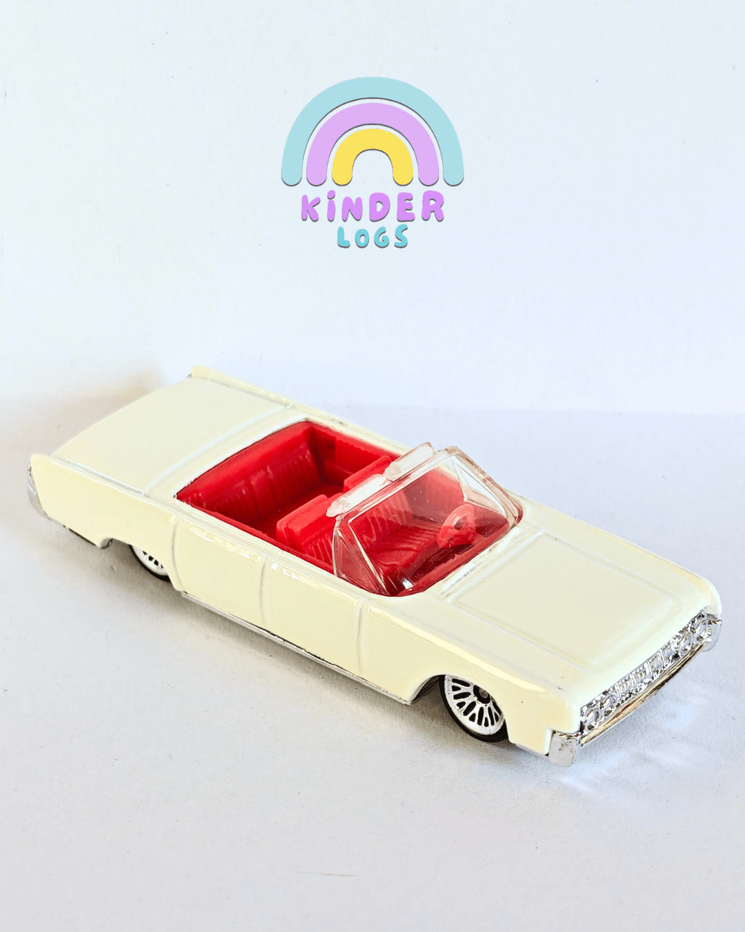 Hot Wheels 1964 Lincoln Continental Convertible - White (Uncarded - New) - Kinder Logs