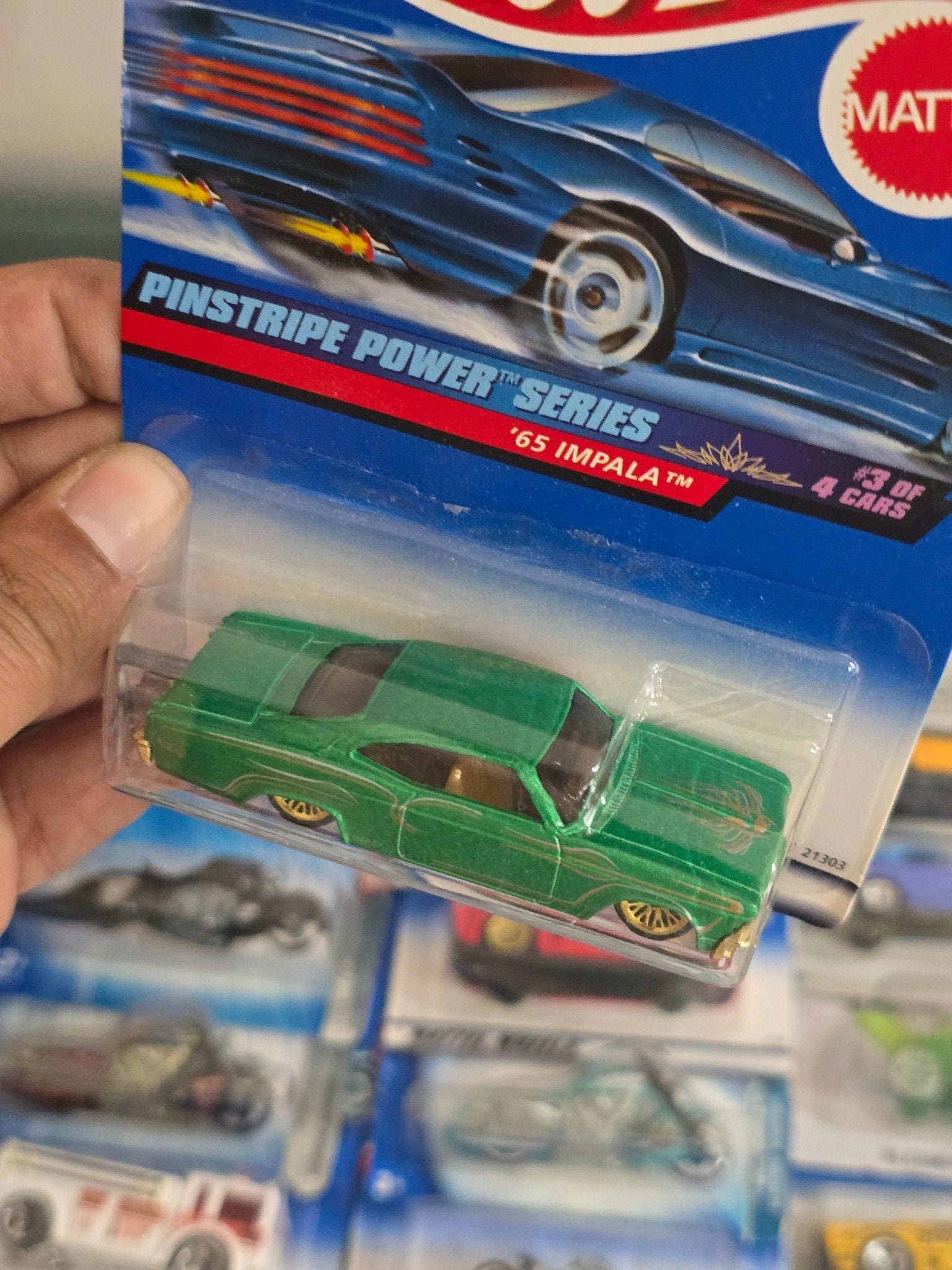 Hot Wheels 1965 Chevy Impala - Pinstripe Power Series - Kinder Logs