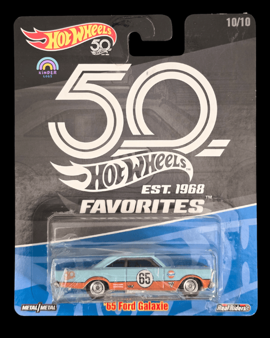 Hot Wheels 1965 Ford Galaxie Gulf Edition (Taped Blister) - Kinder Logs