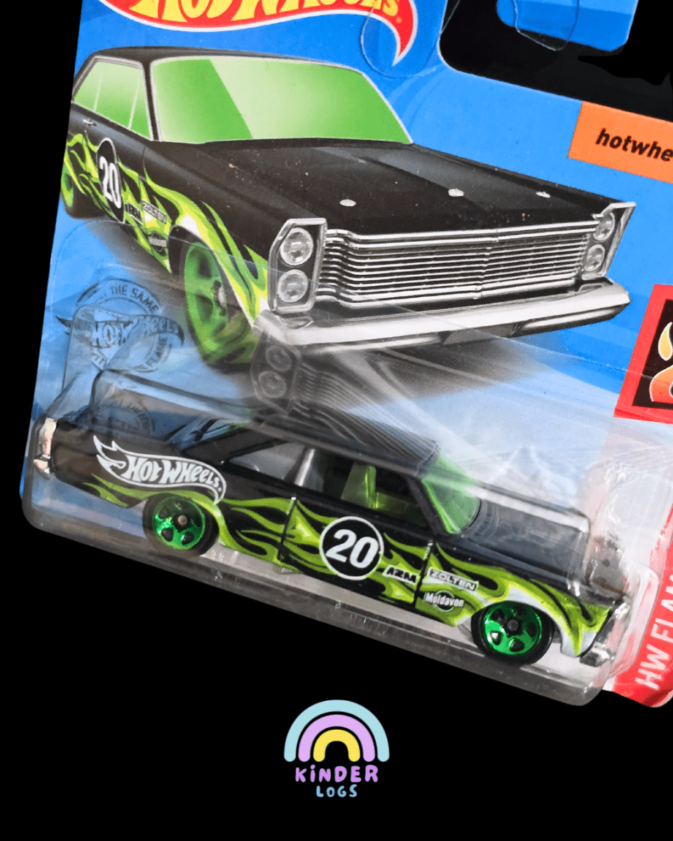 Hot Wheels 1965 Ford Galaxie - Short Card (Imported) - Kinder Logs