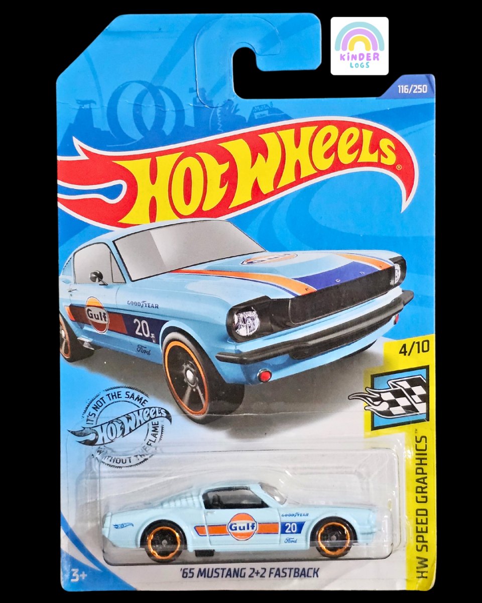 Hot Wheels 1965 Ford Mustang 2+2 Fastback Gulf Edition - Kinder Logs