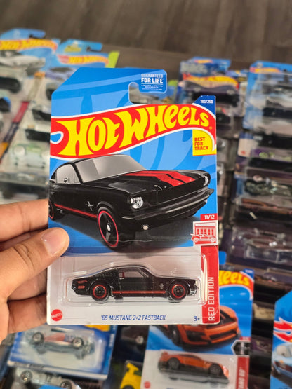 Hot Wheels 1965 Ford Mustang 2+2 Fastback RED Edition (Imported) - Kinder Logs
