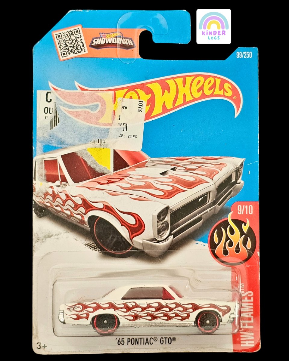 Hot Wheels 1965 Pontiac GTO Flames (Old Card) - Kinder Logs