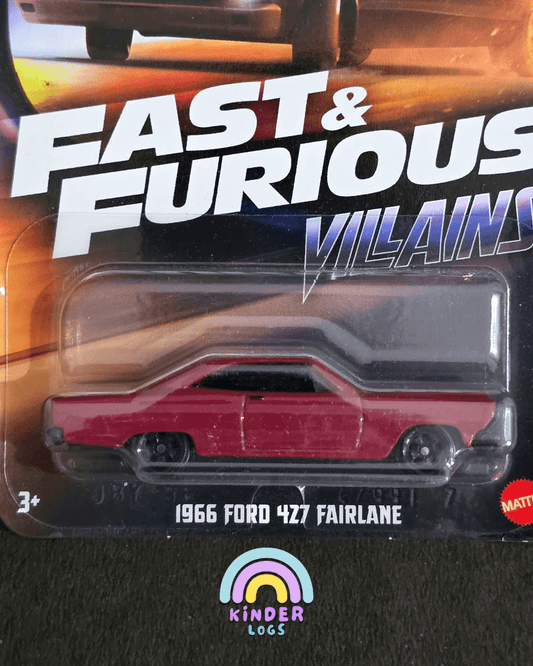 Hot Wheels 1966 Ford 427 Fairlane - Fast & Furious Villains - Kinder Logs