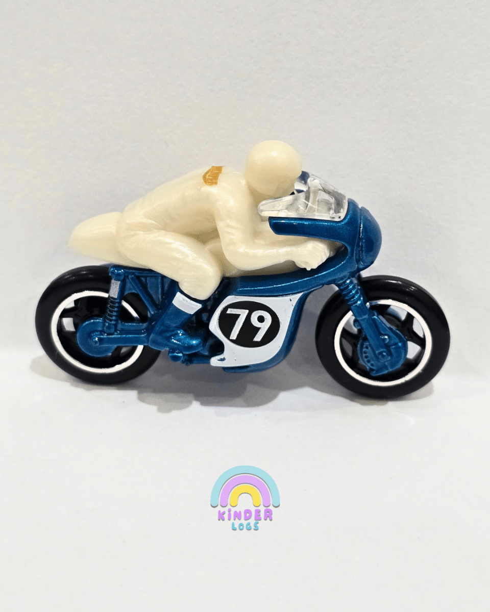 Hot Wheels 1966 Triumph Tiger 100 - Blue (Uncarded) - Kinder Logs