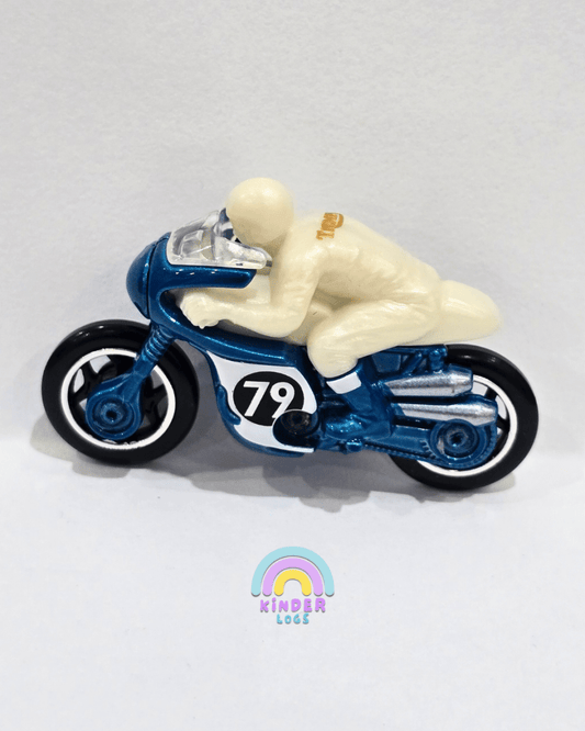 Hot Wheels 1966 Triumph Tiger 100 - Blue (Uncarded) - Kinder Logs