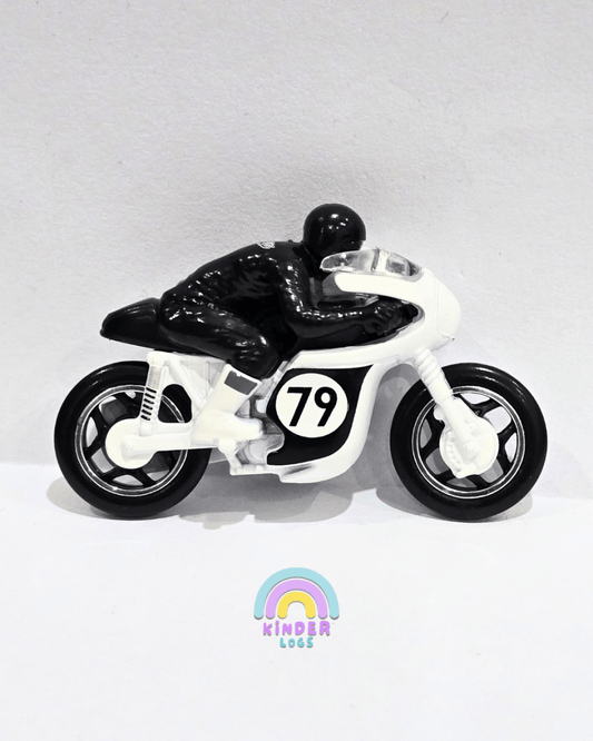 Hot Wheels 1966 Triumph Tiger 100 - White (Uncarded) - Kinder Logs